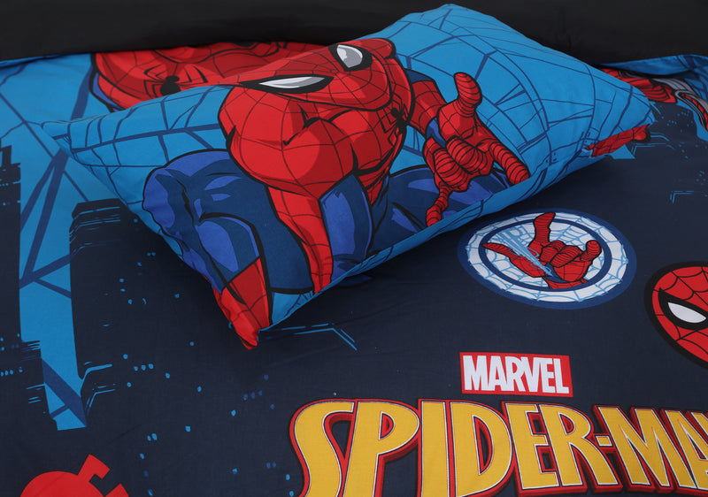 Kids Duvet Set with Flat Sheet with Pillow Cover Spider-Man