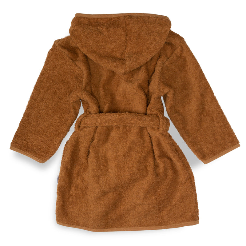 Bear Hooded Baby Bathrobe – Brown (Ages 9 Months to 3 Years)