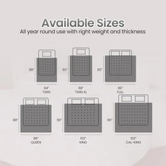 Soft Gray Quilted Comforter with Corner Tabs