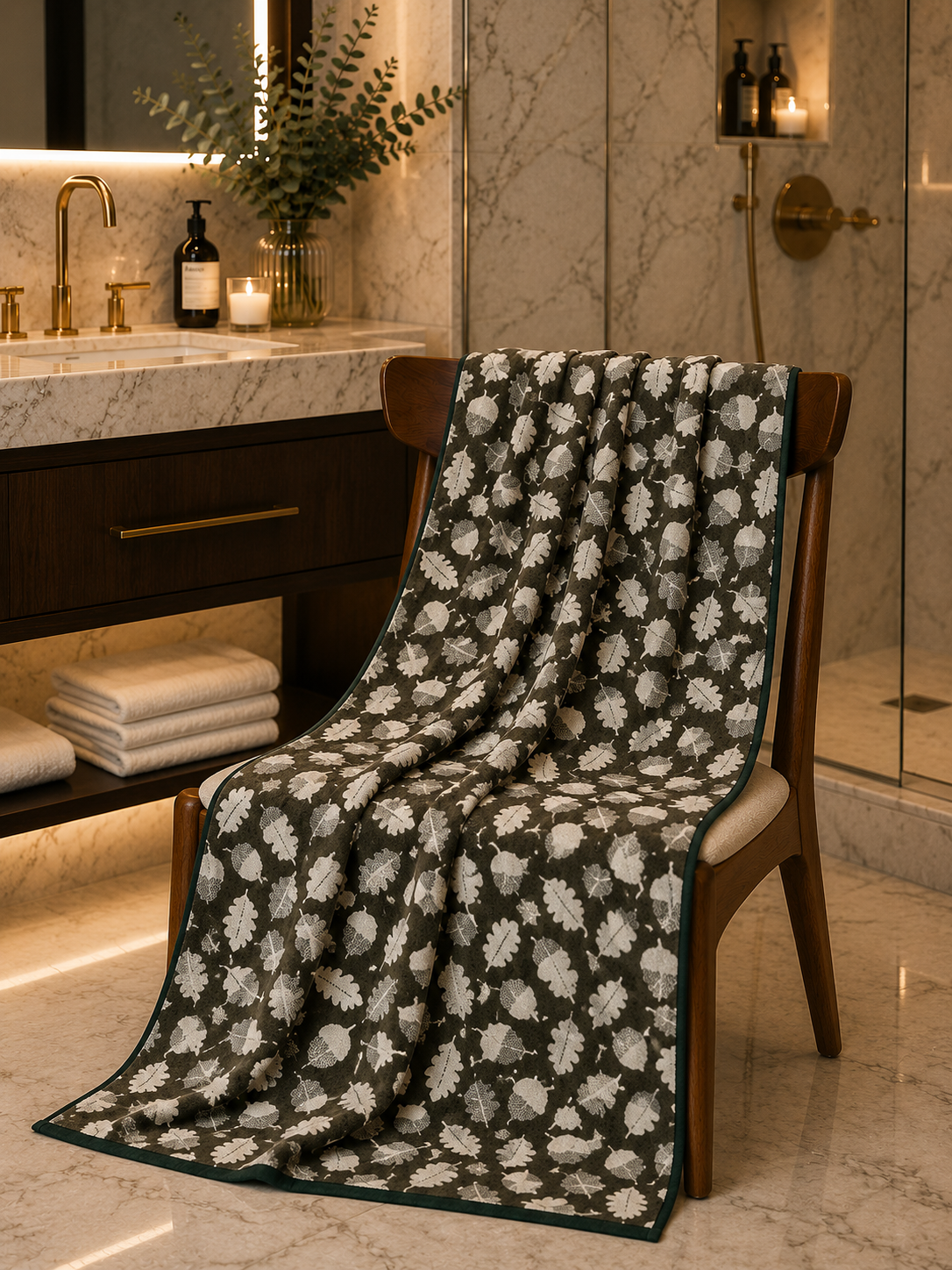 Acorn Cotton Printed Towel