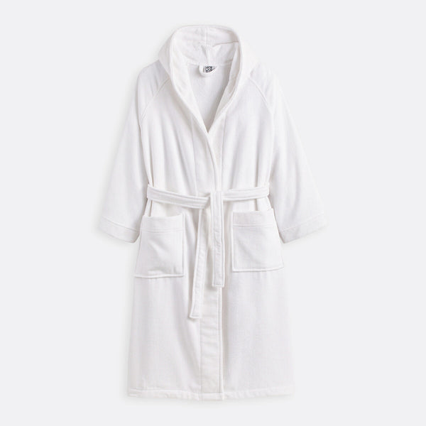 Velour Bathrobe White 100% Cotton