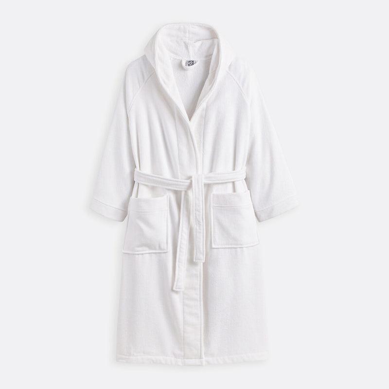 Velour Bathrobe White 100% Cotton