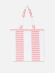 Striped Beach Towel Tote