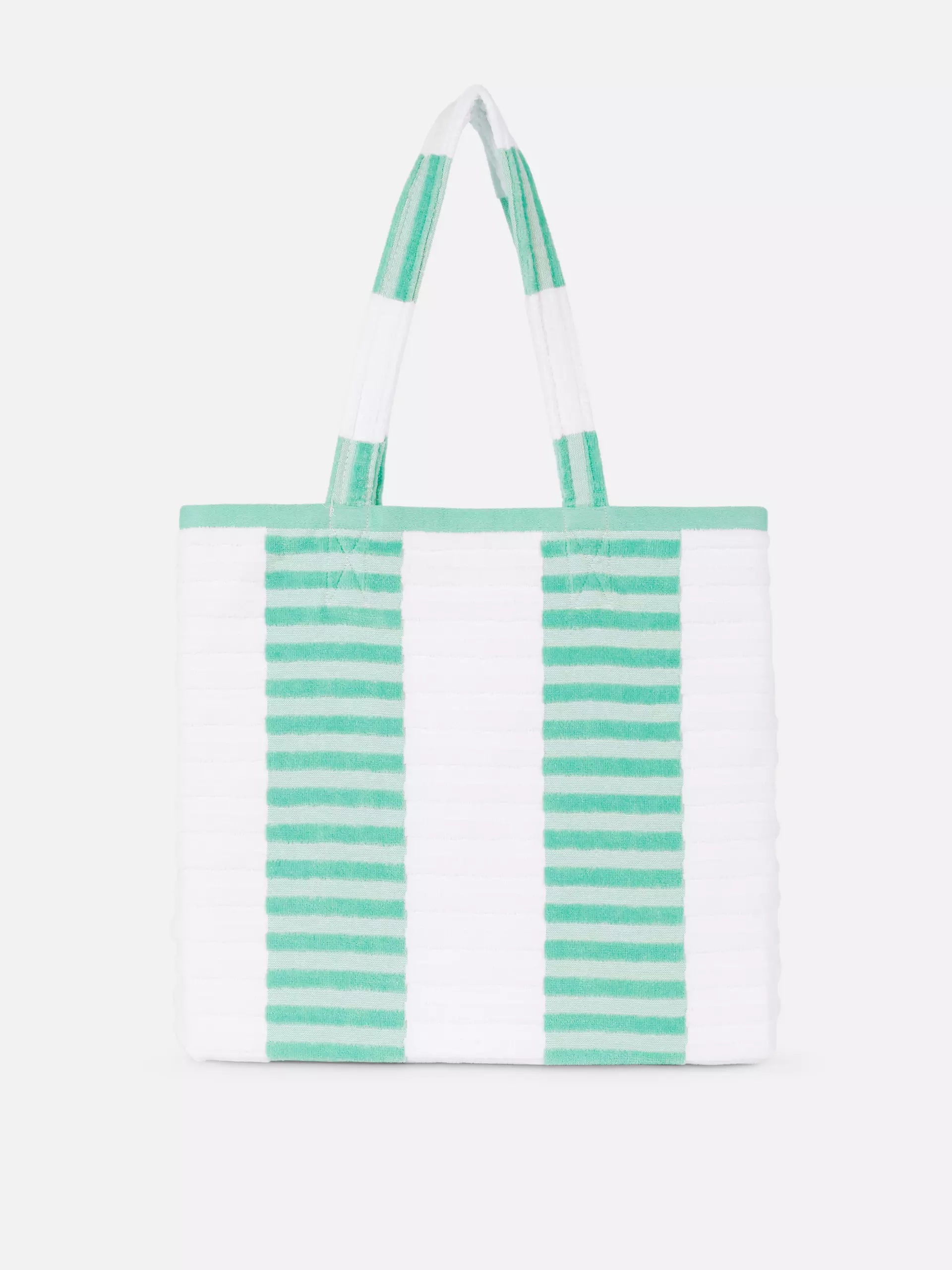 Striped Beach Towel Tote