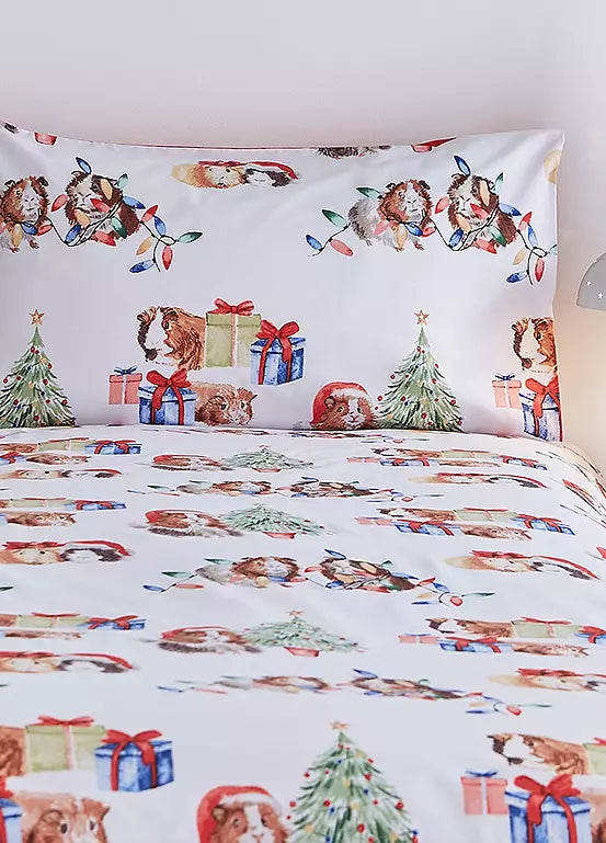 Catherine Lansfield Christmas Guineapig Duvet Cover Set