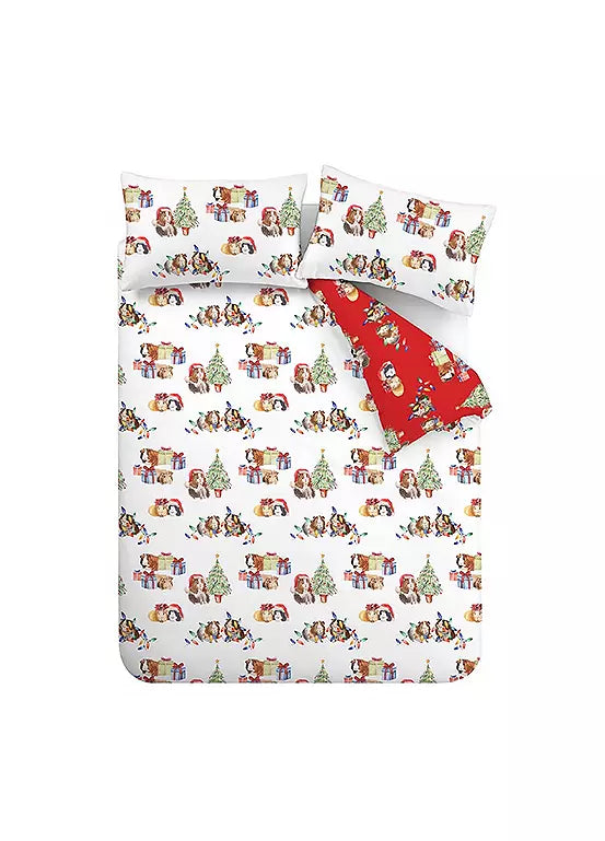 Catherine Lansfield Christmas Guineapig Duvet Cover Set