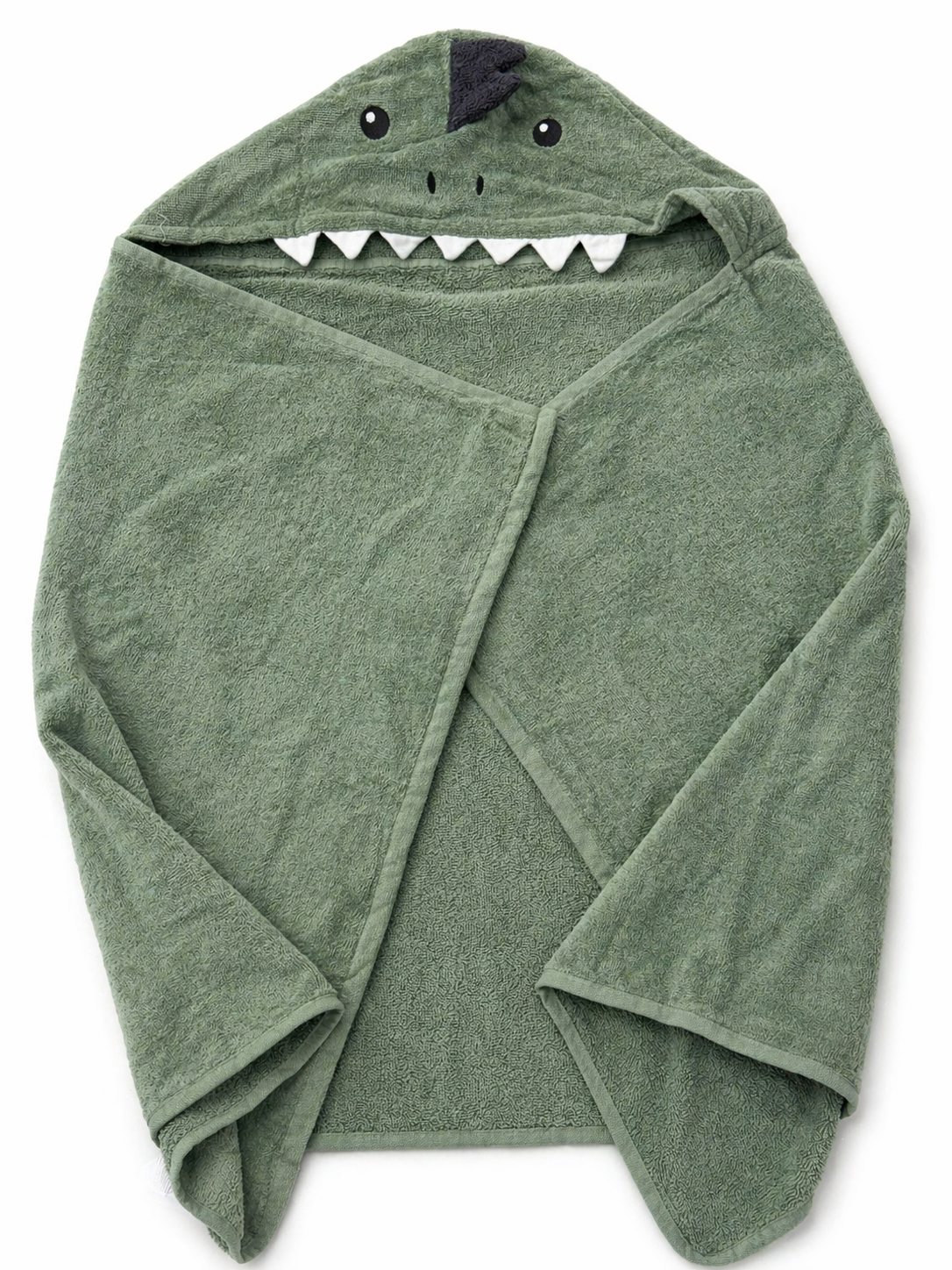 Green Dinosaur Hooded Baby Towel