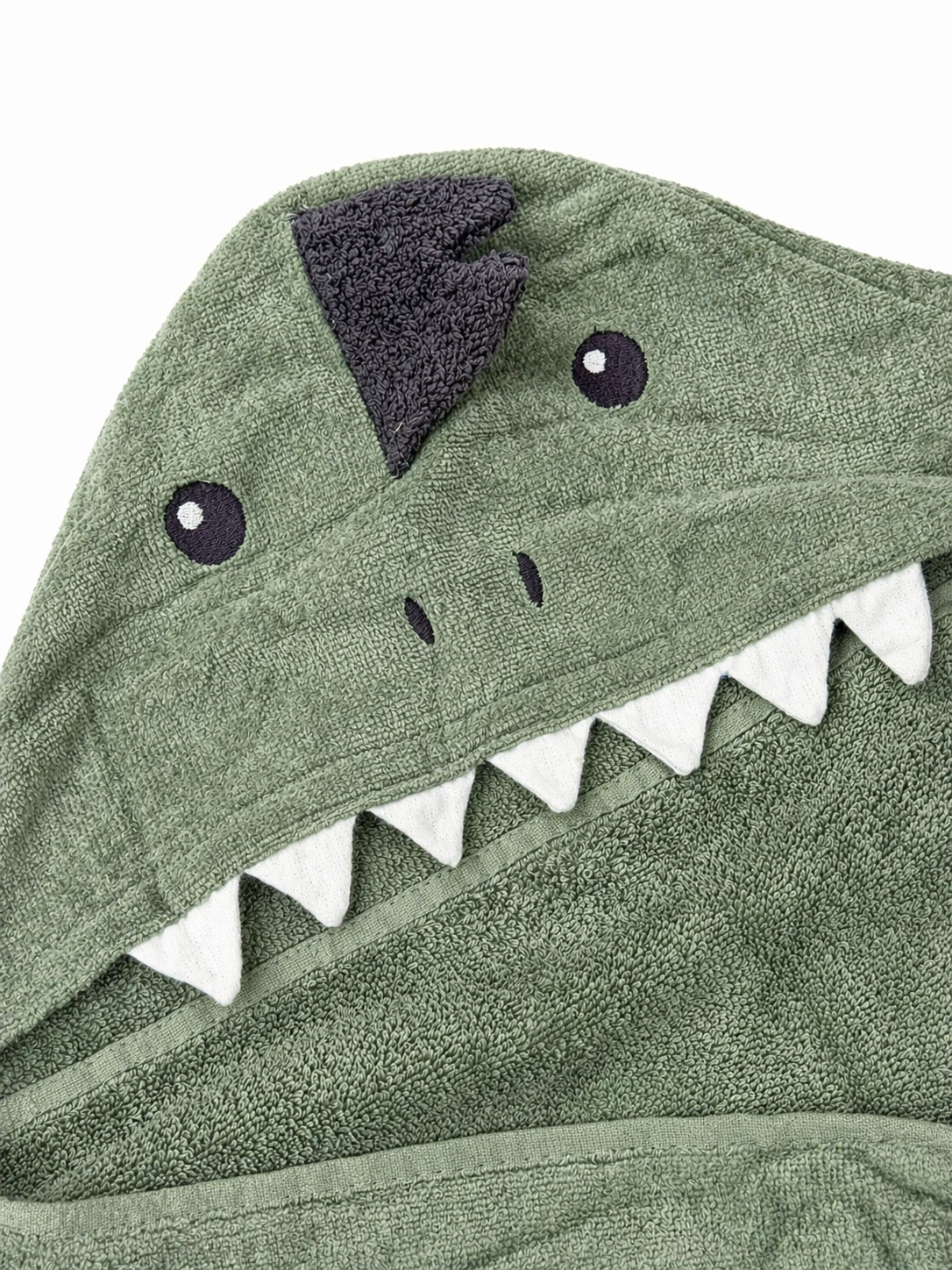 Green Dinosaur Hooded Baby Towel