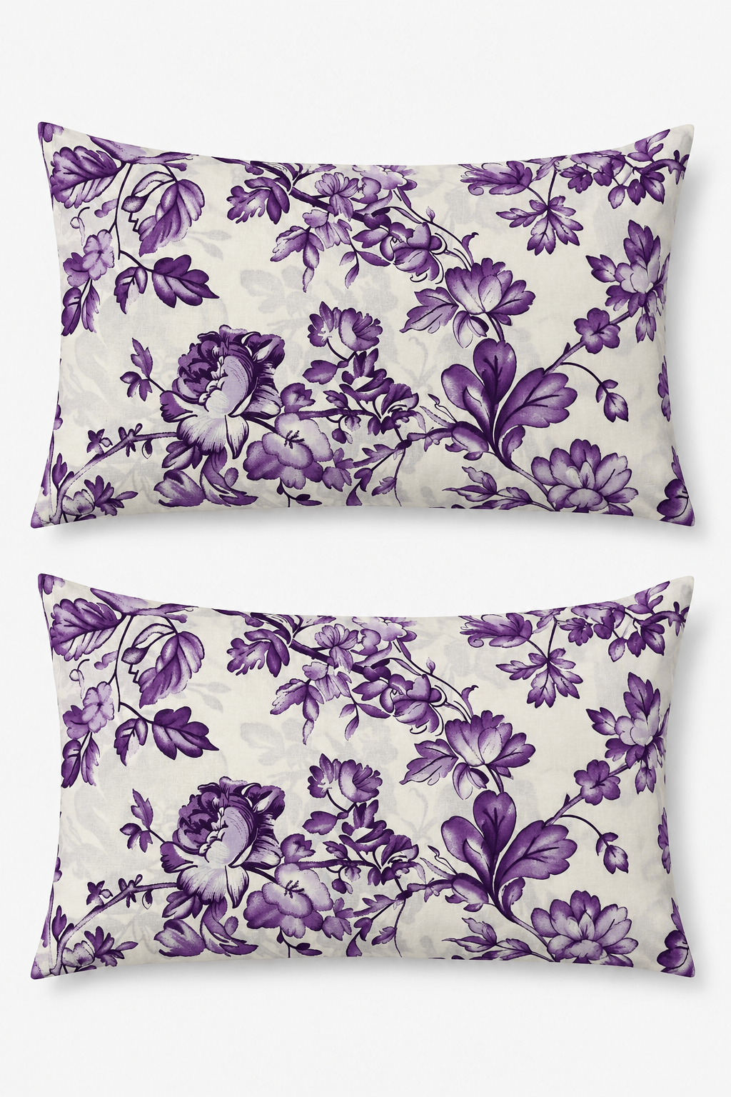 Purple Floral Printed Pillow Covers - Toliya.co