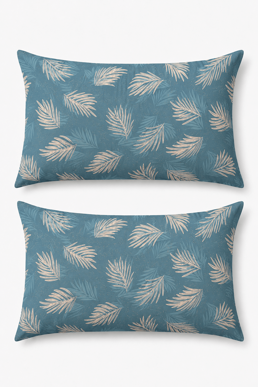 Blue Leaf Print Pillow Covers - Toliya.co