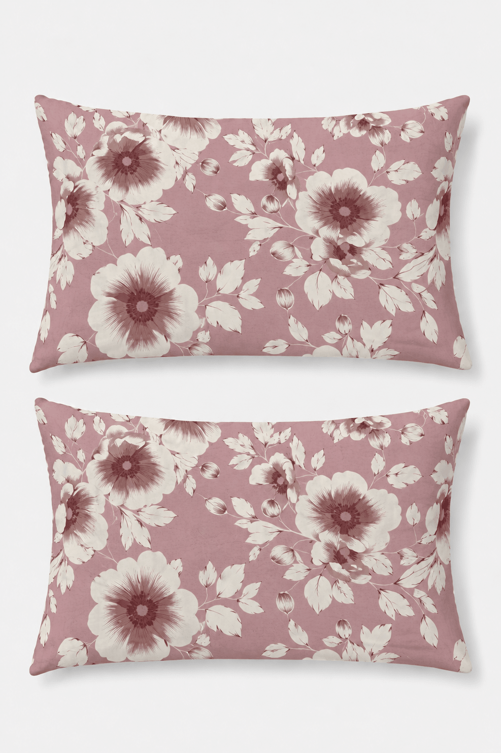 Dusty Rose Floral Print Pillow Covers - Toliya.co