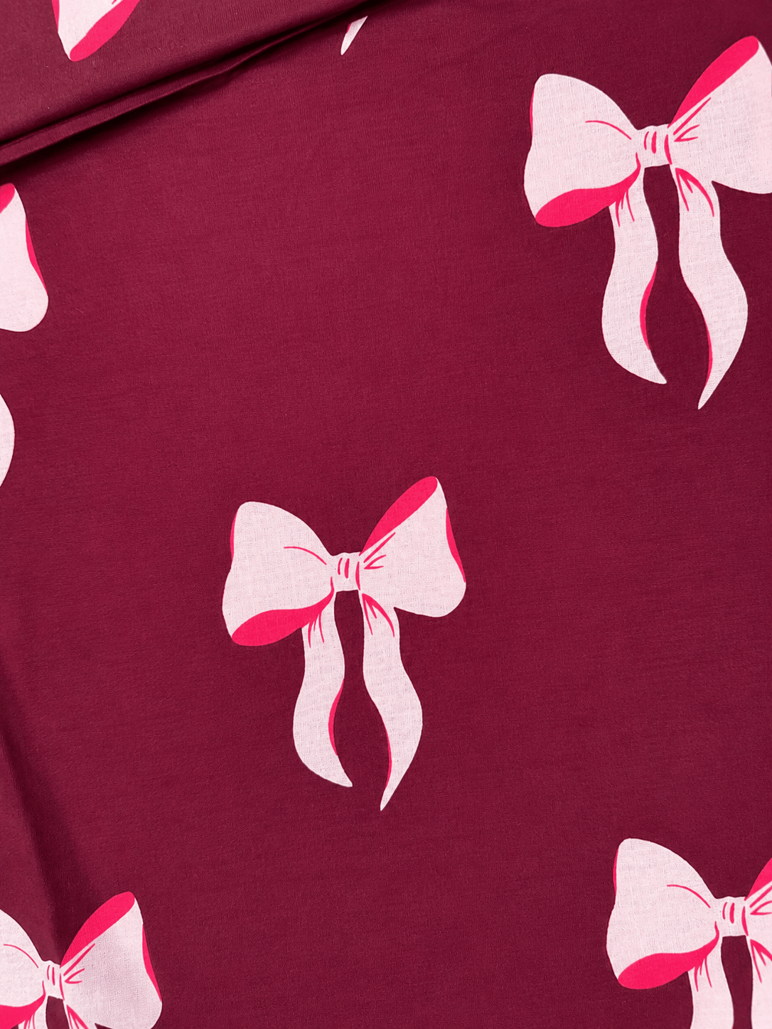 Maroon Bow Printed Pillow Covers - Toliya.co
