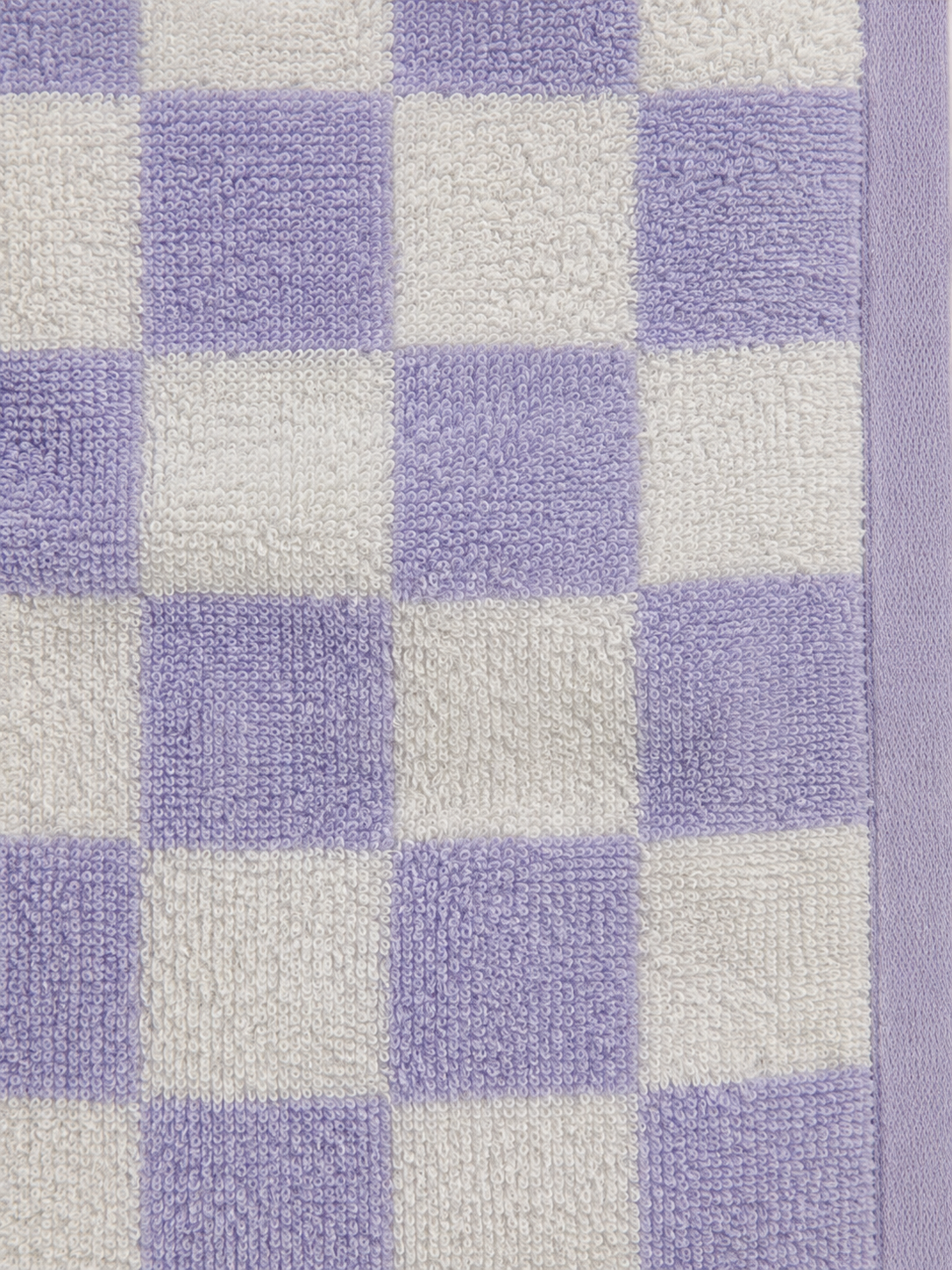 Lavender Check Bath Towel