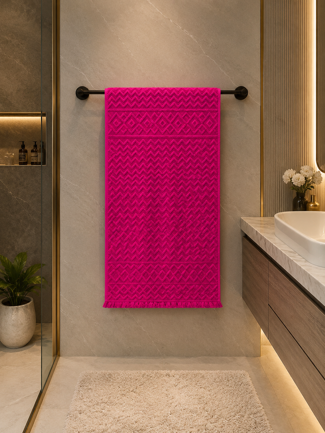 Elegant Chevron Bath Towel