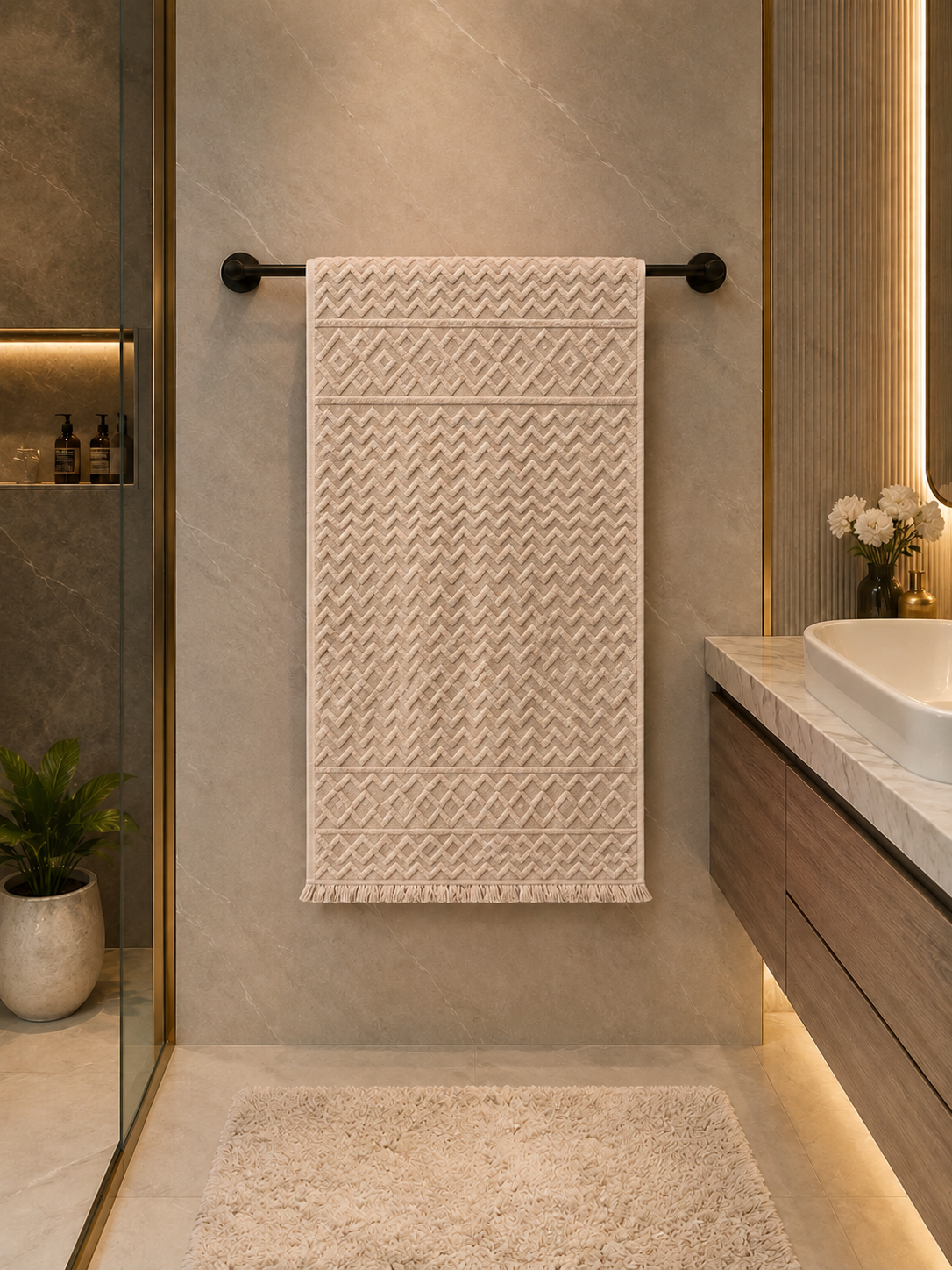 Elegant Chevron Bath Towel