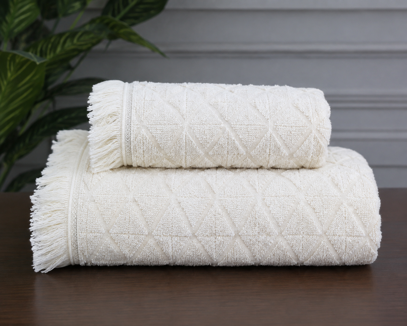 Diamond Weave Cotton Towels
