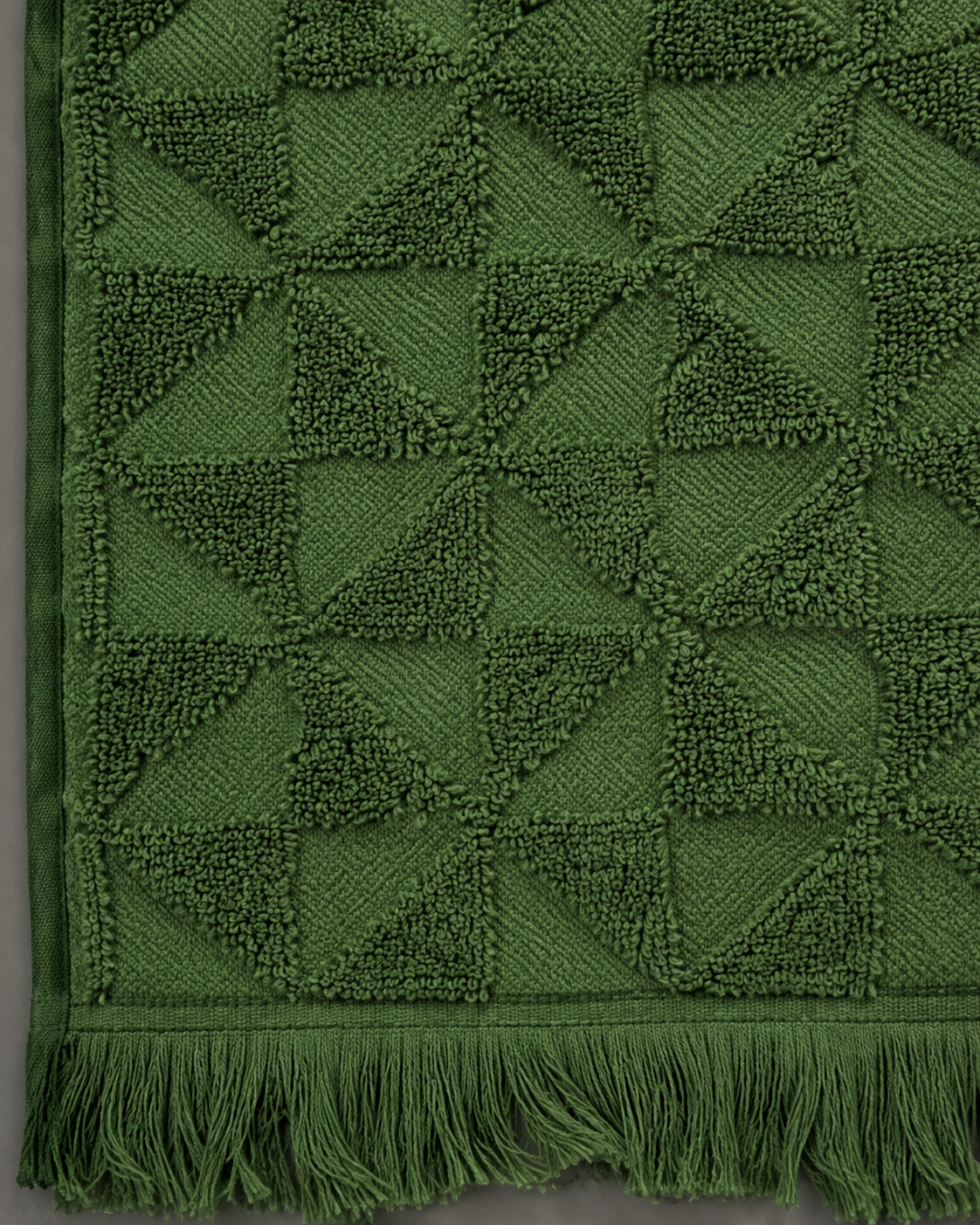 Plush Geometric Weave Towel