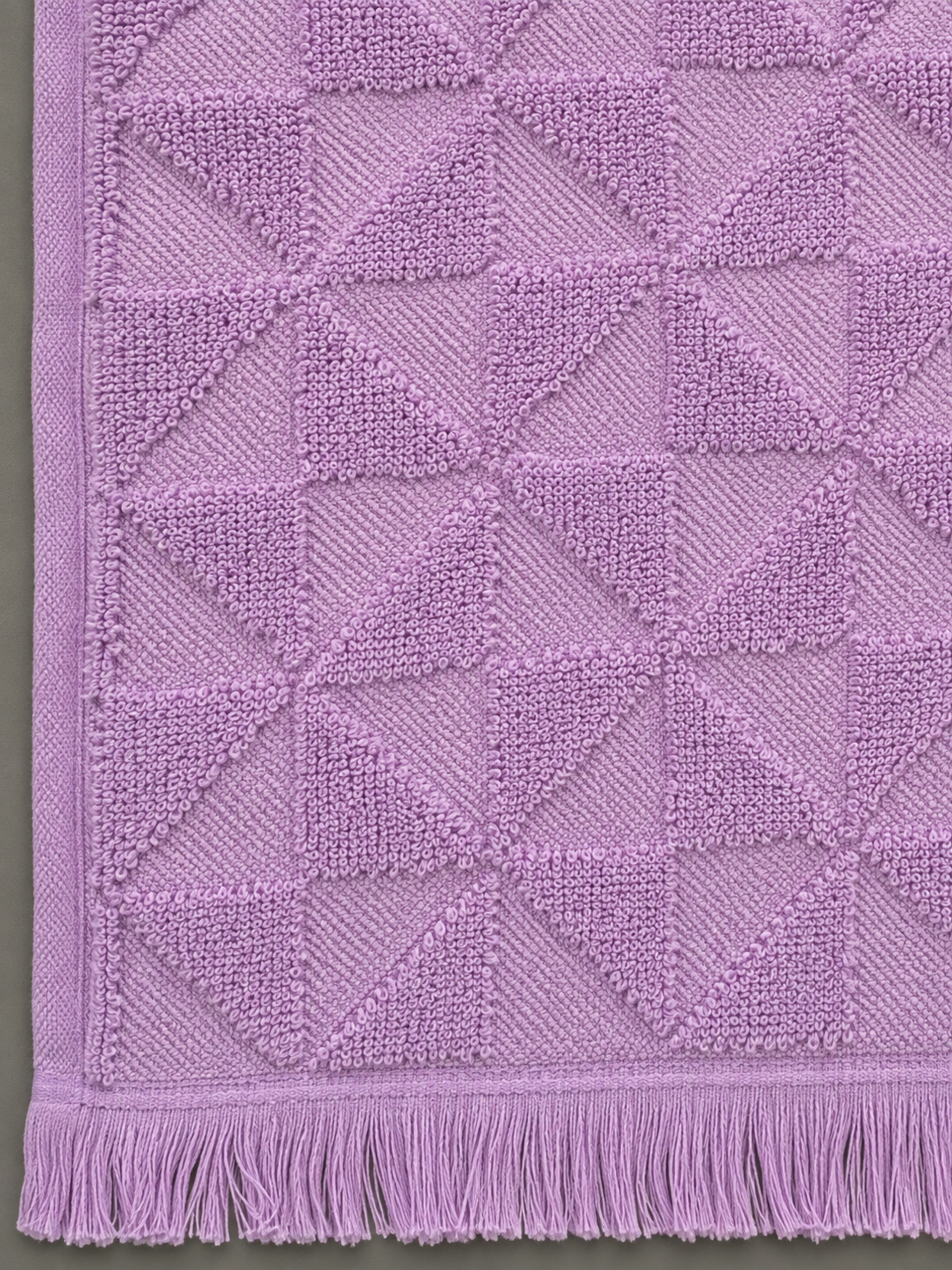Plush Geometric Weave Towel