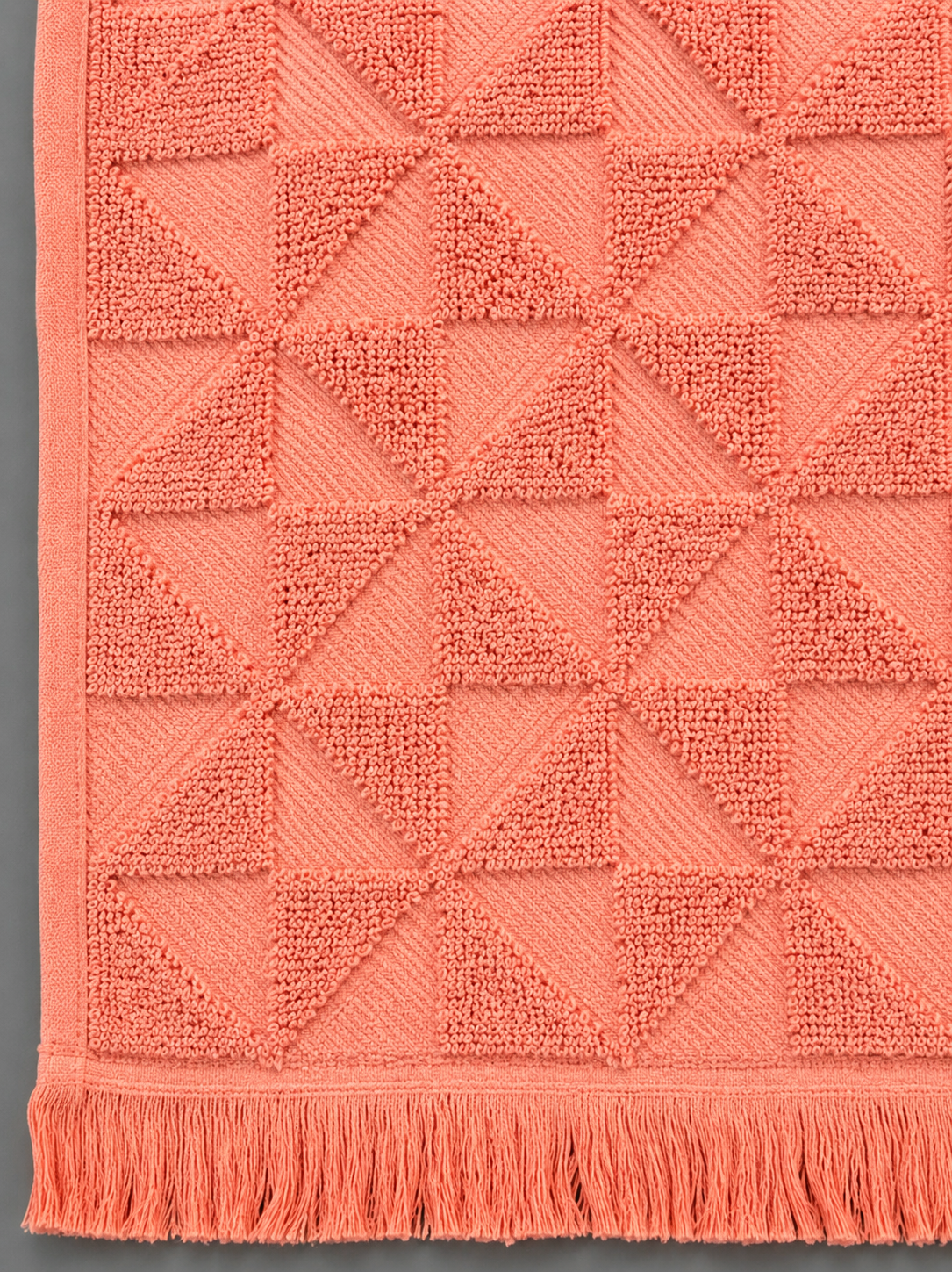 Plush Geometric Weave Towel