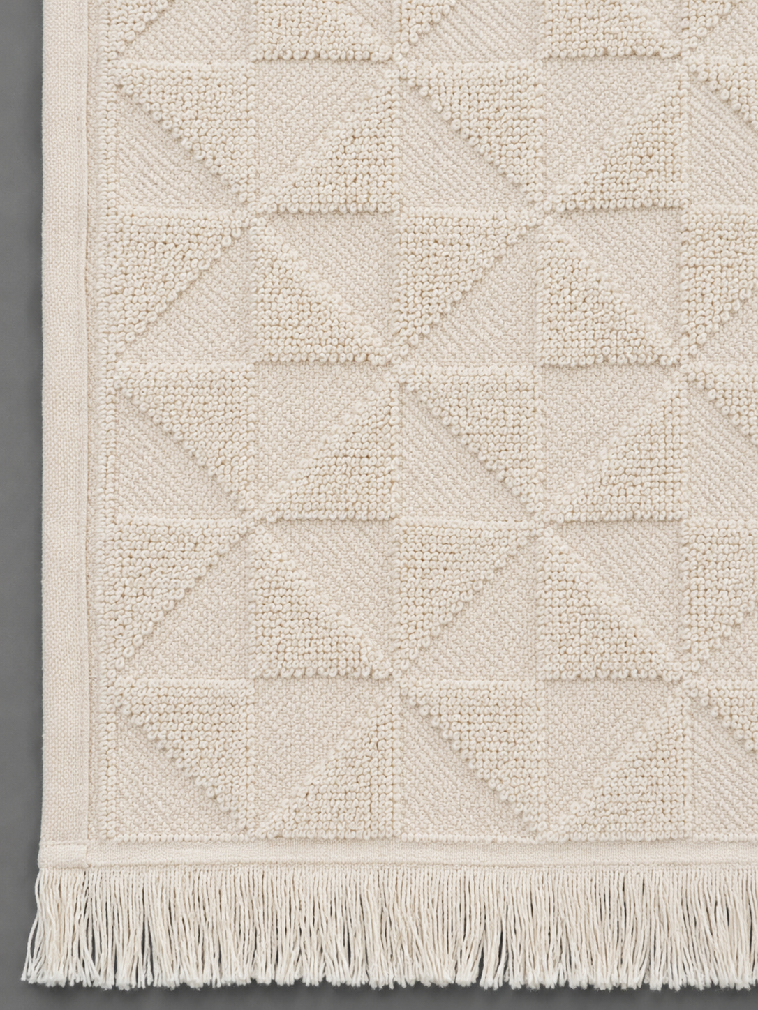 Plush Geometric Weave Towel