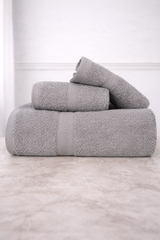Cotton Towel  Grey Set Pack of 3  Gsm(450)