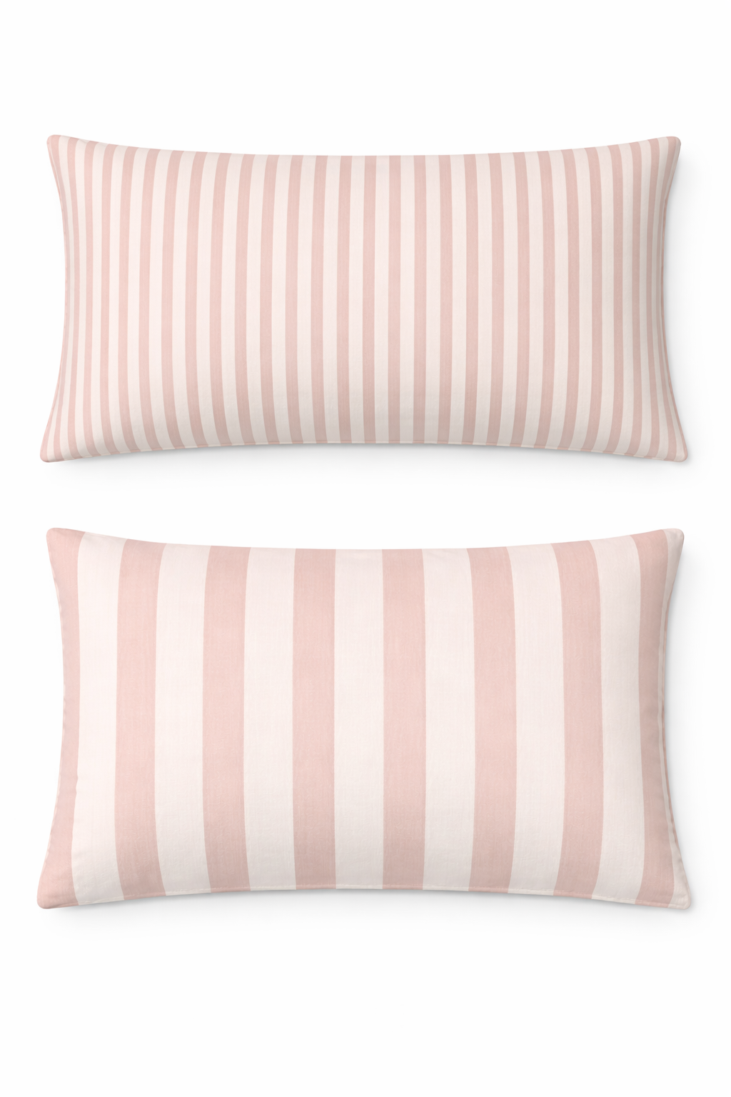 Blush Stripe Contrast Pillow Cover Pair