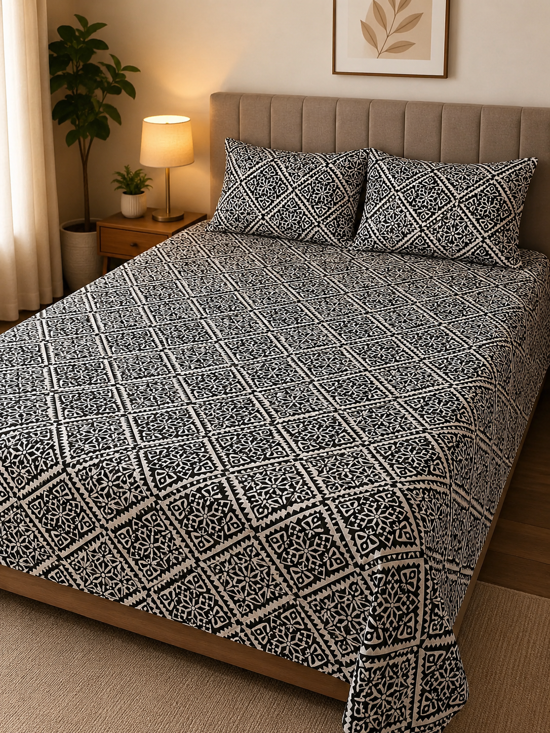Geometric Print Bedsheet Set