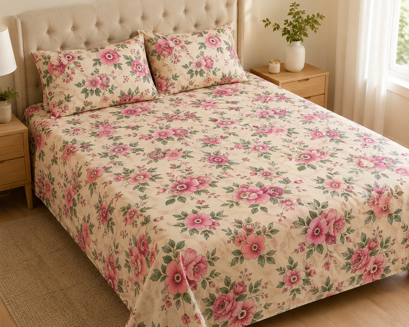 Spring Meadow Pink Bedsheet