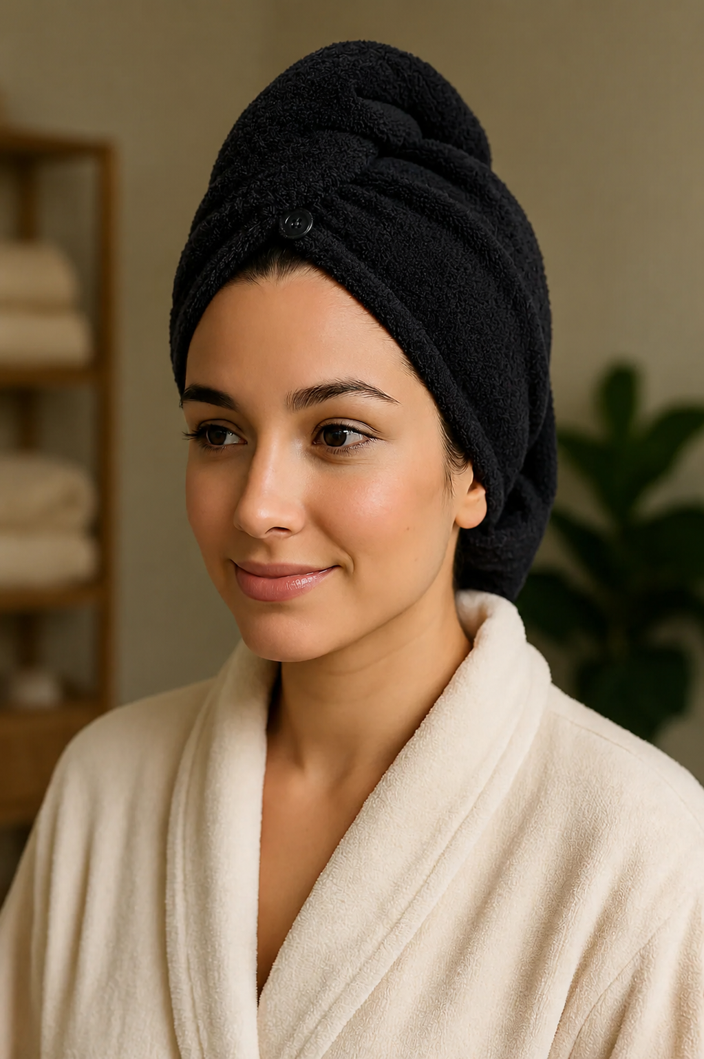 Ultra Soft Button Hair Wrap