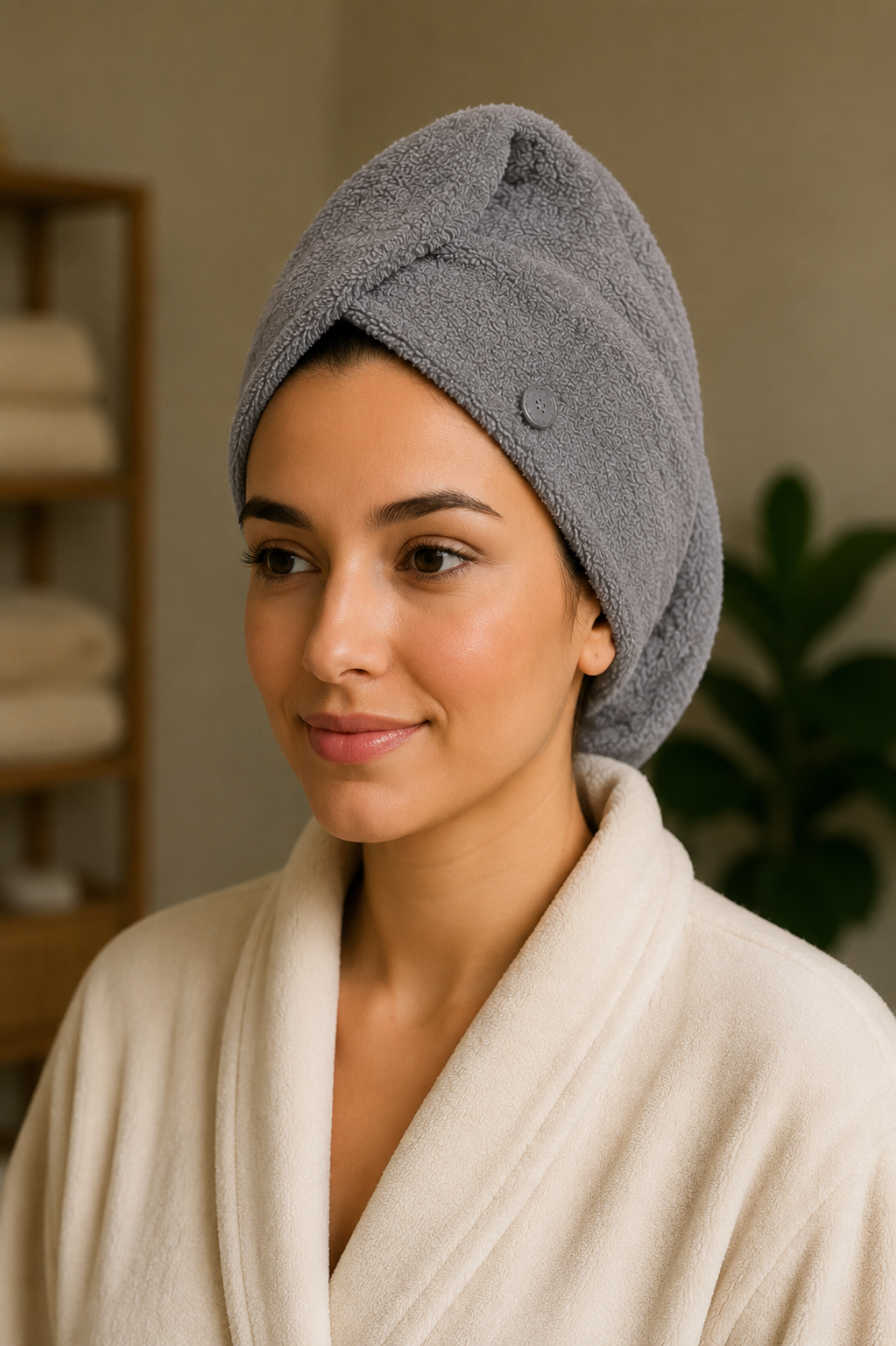 Ultra Soft Button Hair Wrap