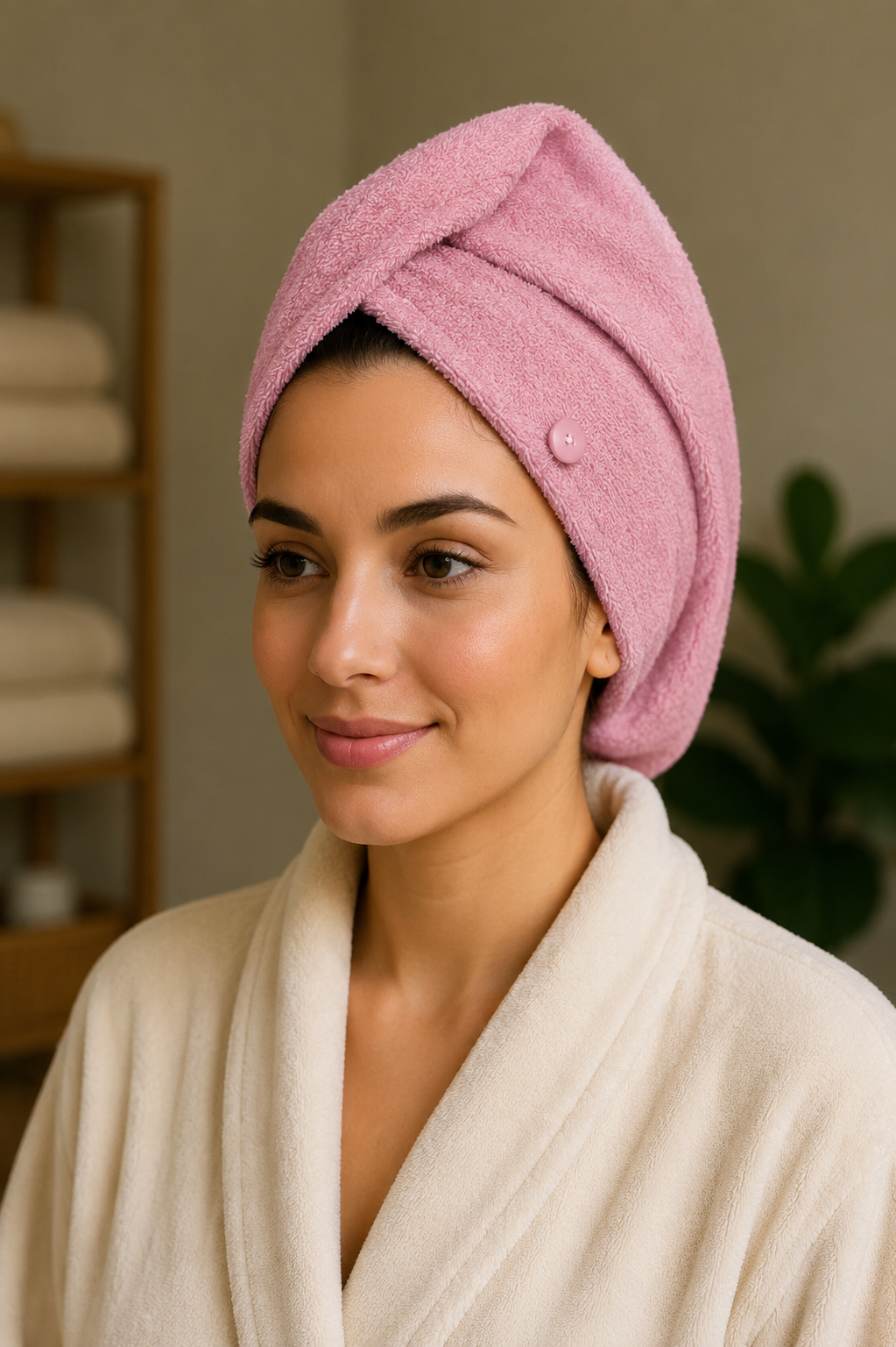 Ultra Soft Button Hair Wrap
