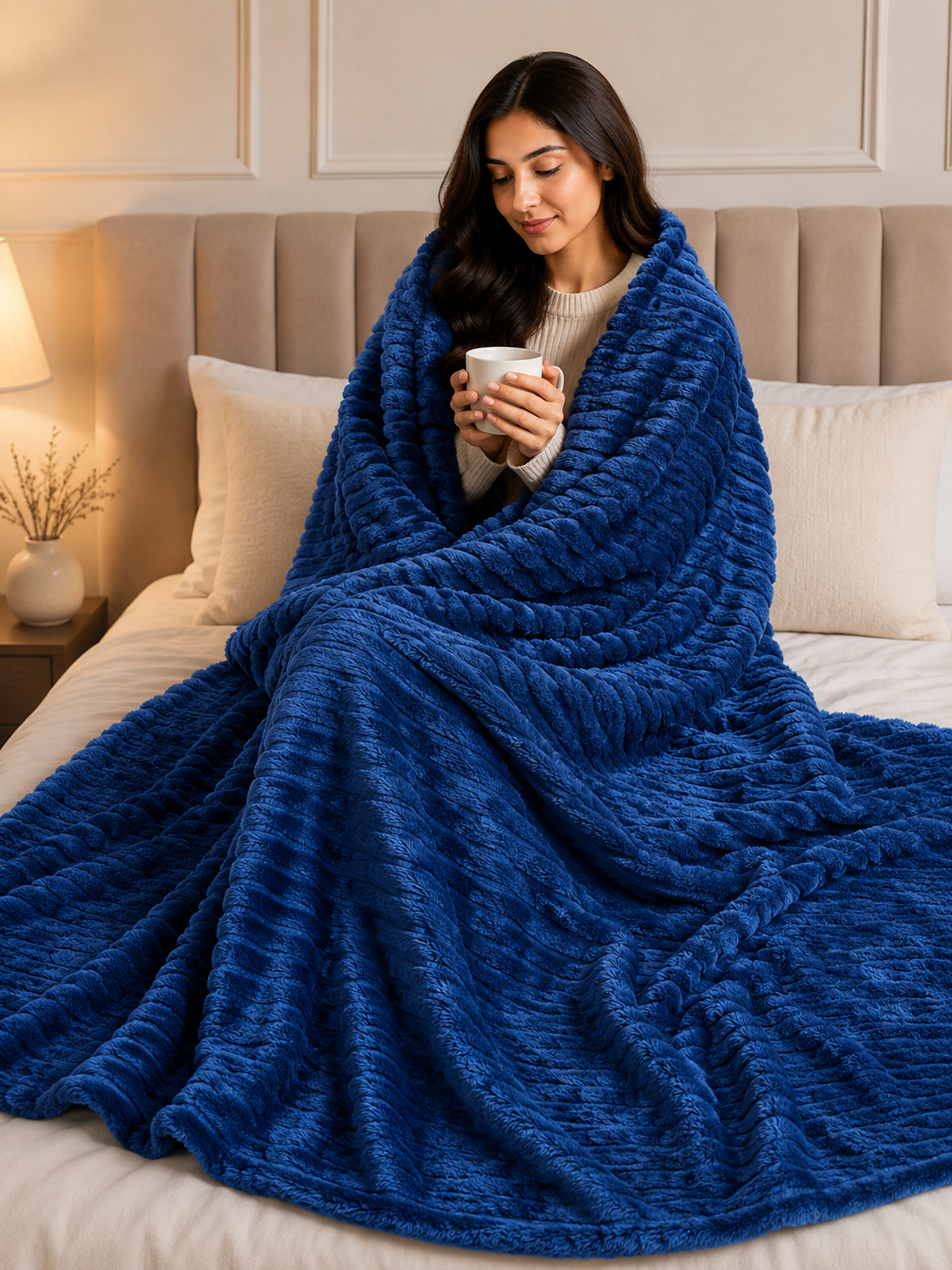 Summer Luxury Ribbed Plush Blanket