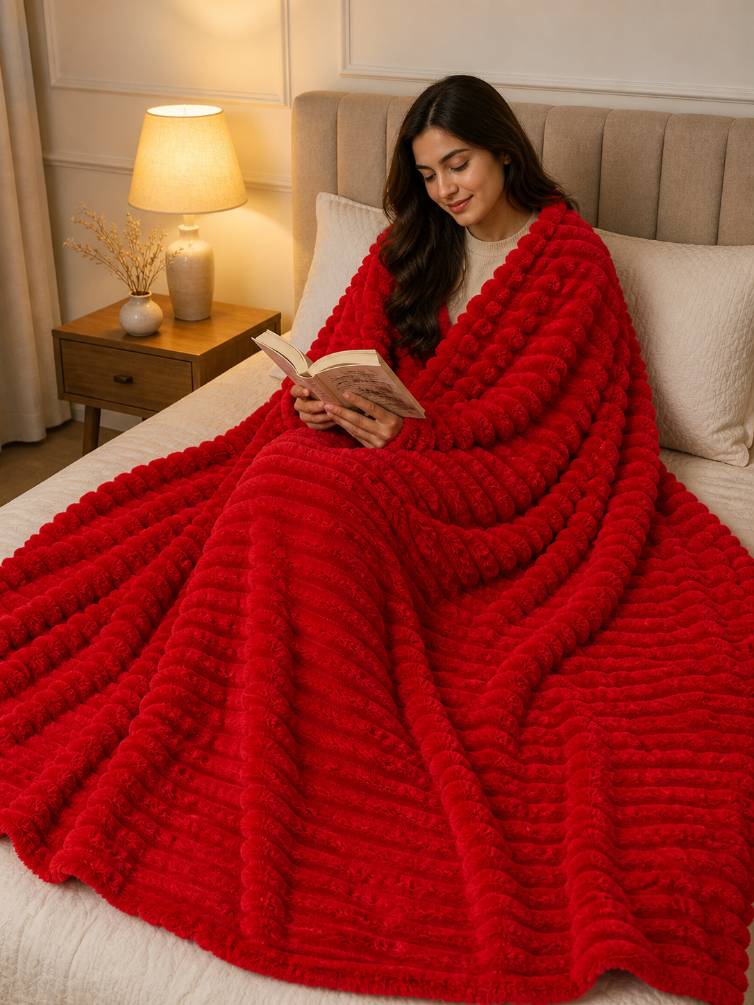 Summer Luxury Ribbed Plush Blanket