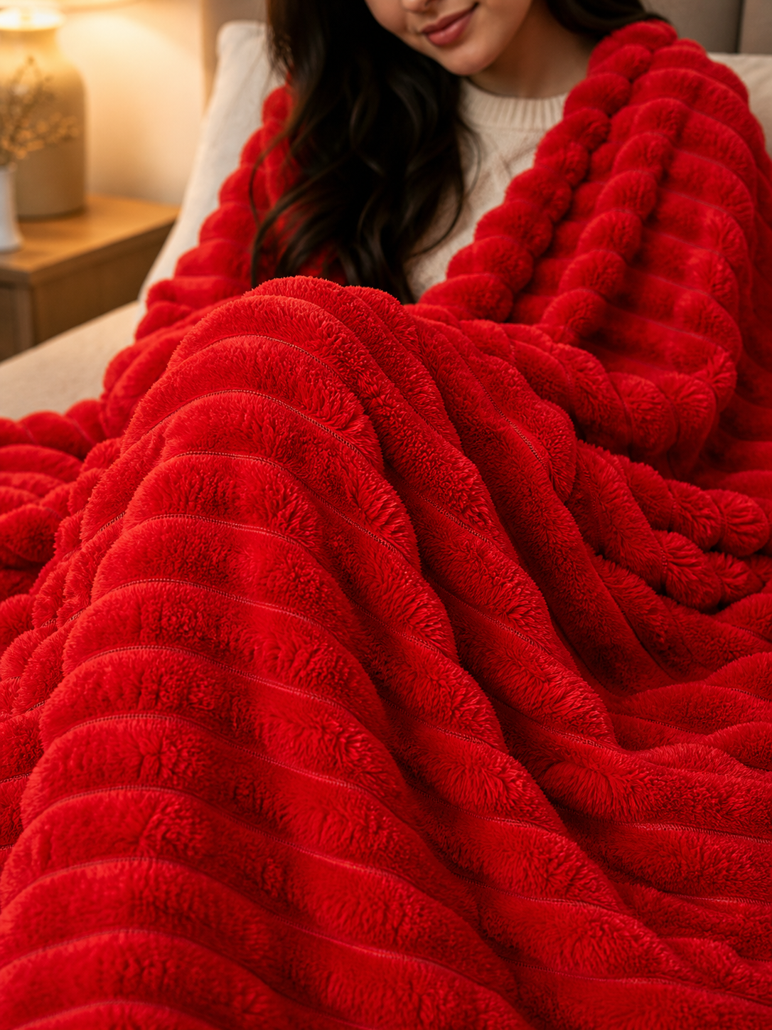 Summer Luxury Ribbed Plush Blanket