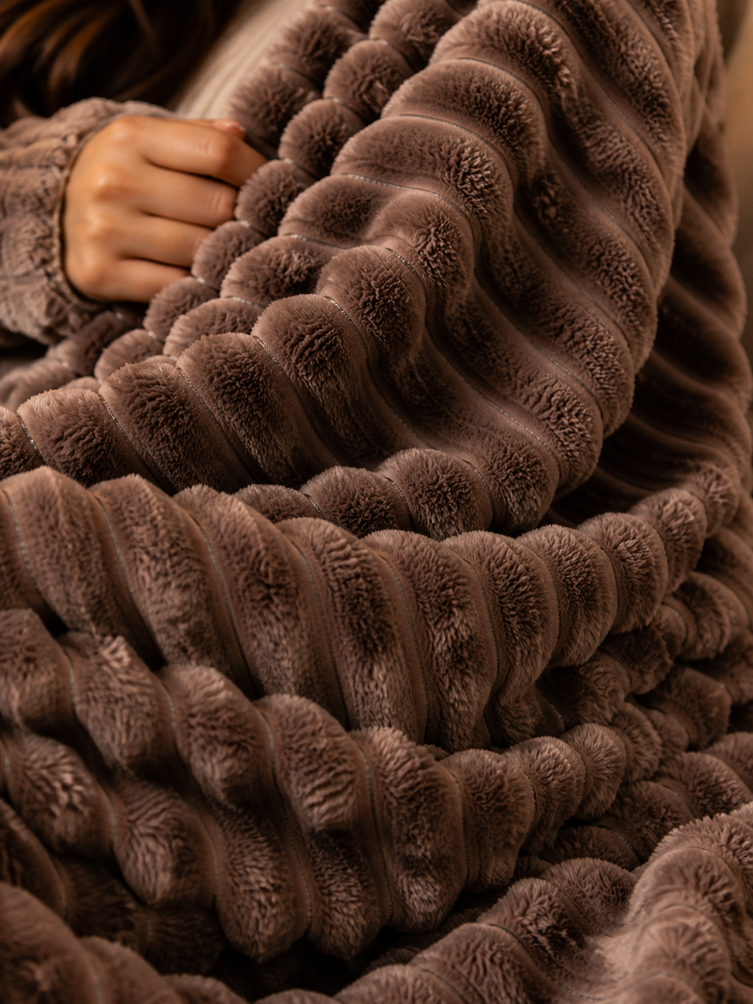 Summer Luxury Ribbed Plush Blanket