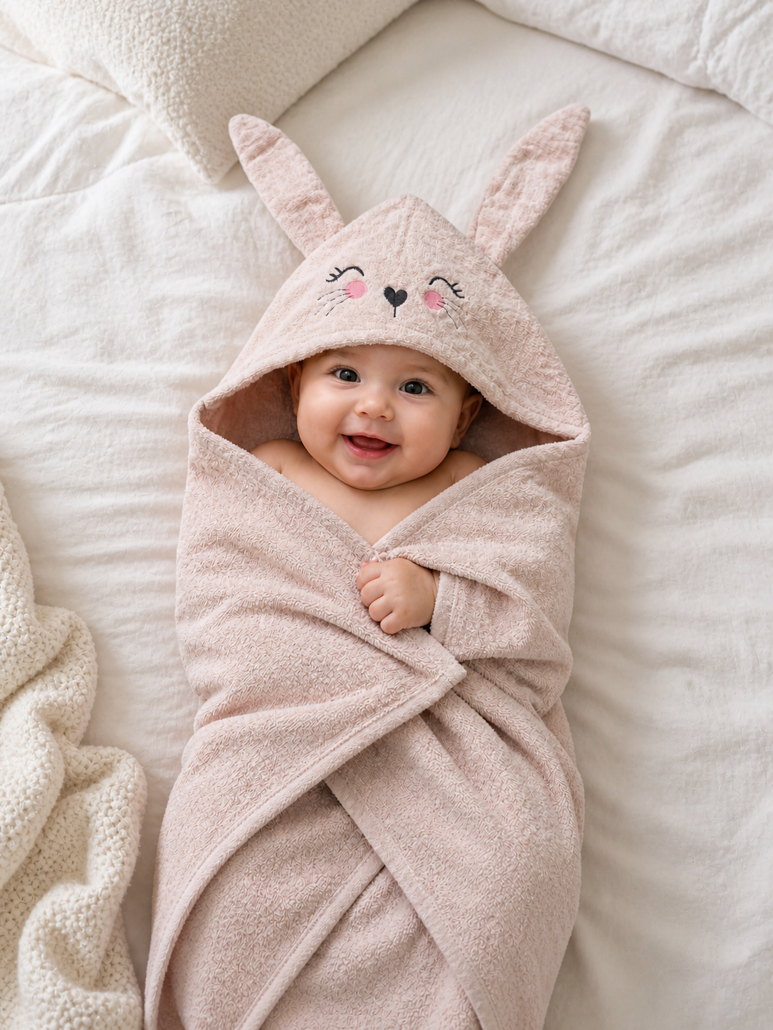 Soft Bunny Hooded Baby Towel