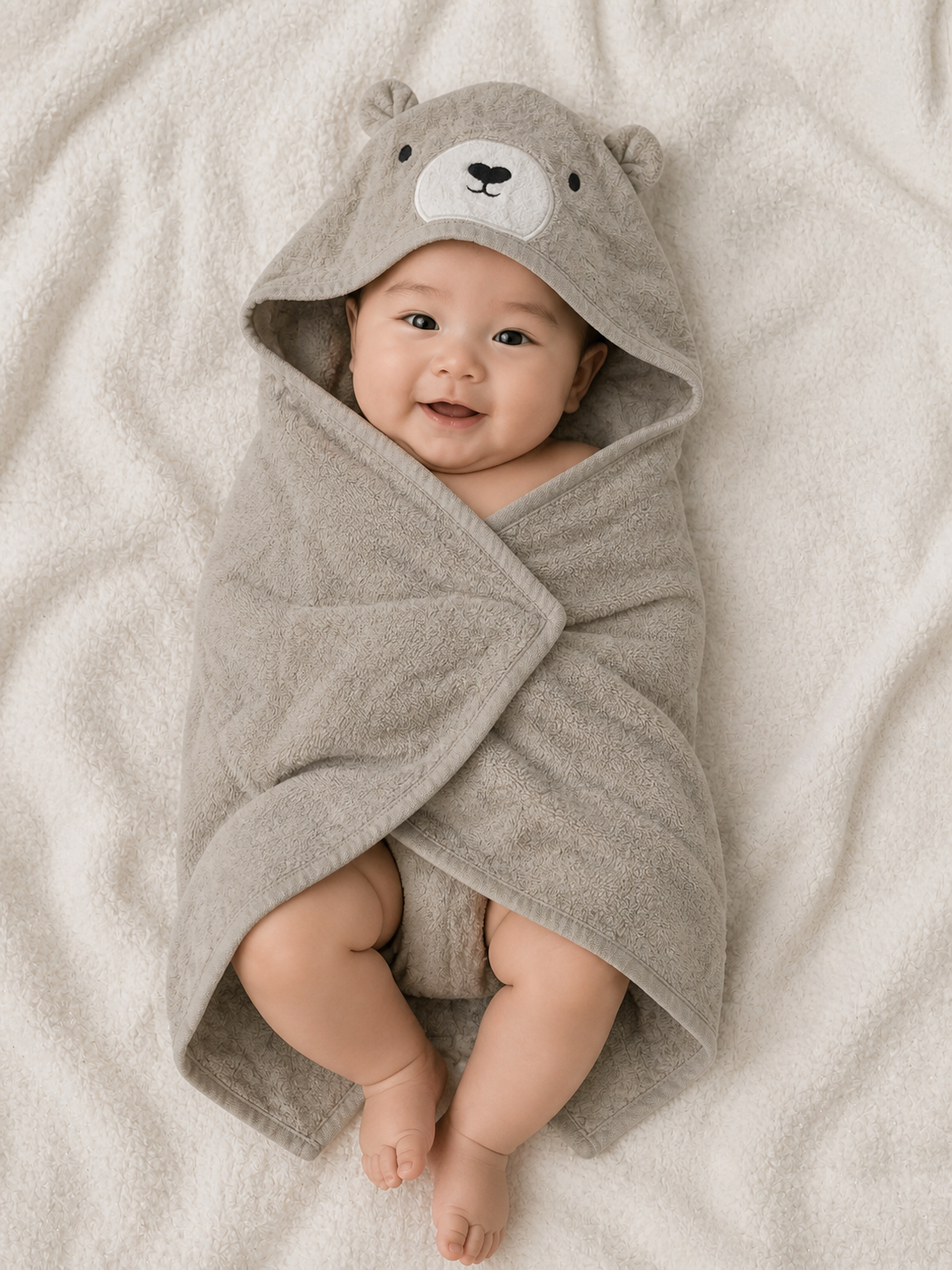 Soft Bear Hooded Baby Towel