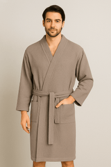 Unisex Bathrobe jj Waffel Charcoal