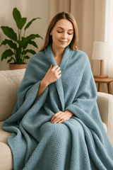 Waffel Blanket Light Charcoal