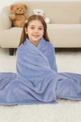 Kids plush blanket sky-blue