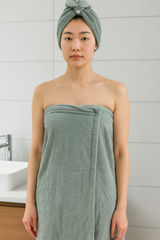 Women Shower wrap With Hair Turban
