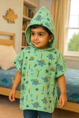 KIDS PONCHO DINOSOUR