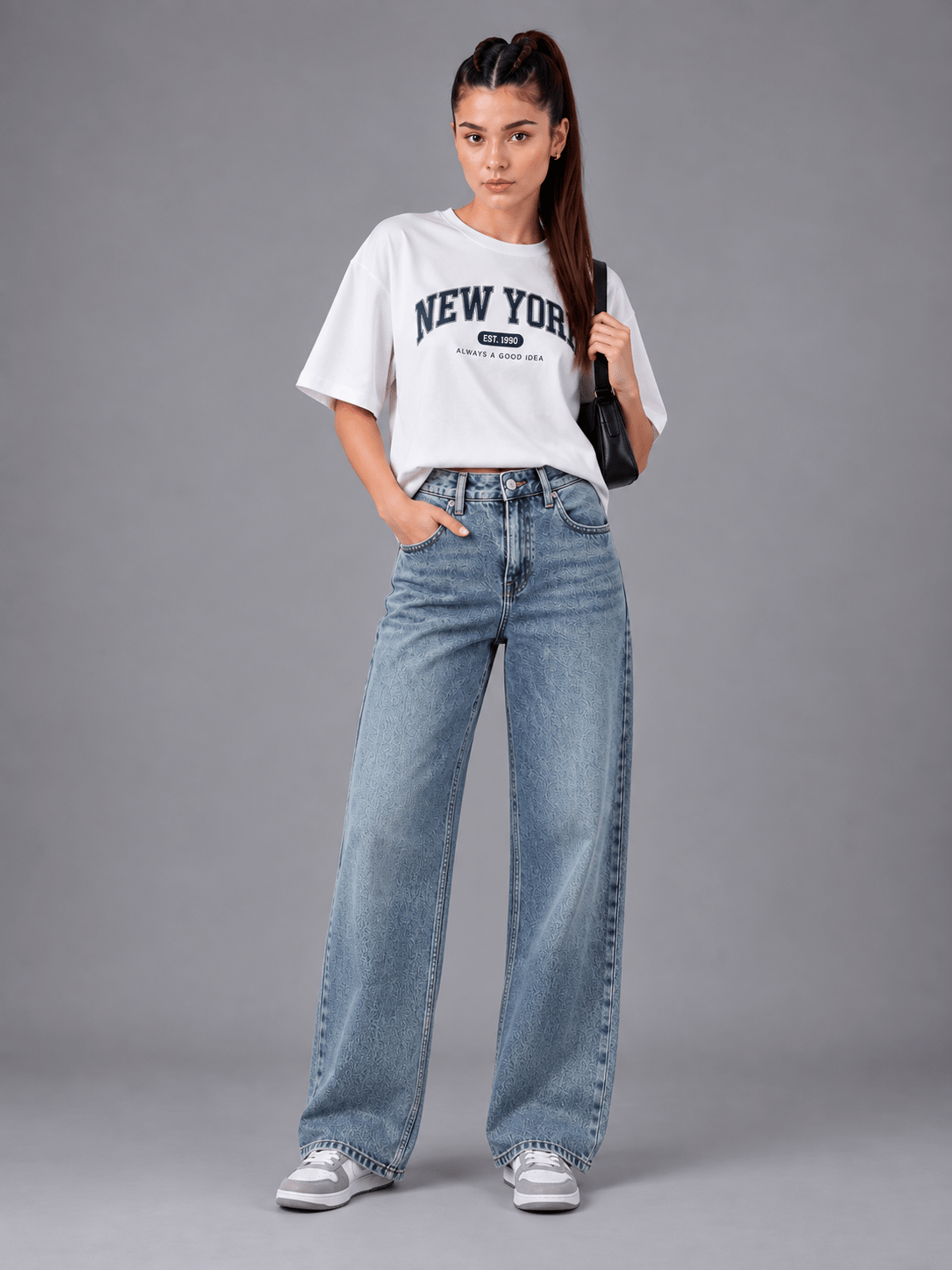 Aero Baggy Wide-Leg Jeans - Toliya.co
