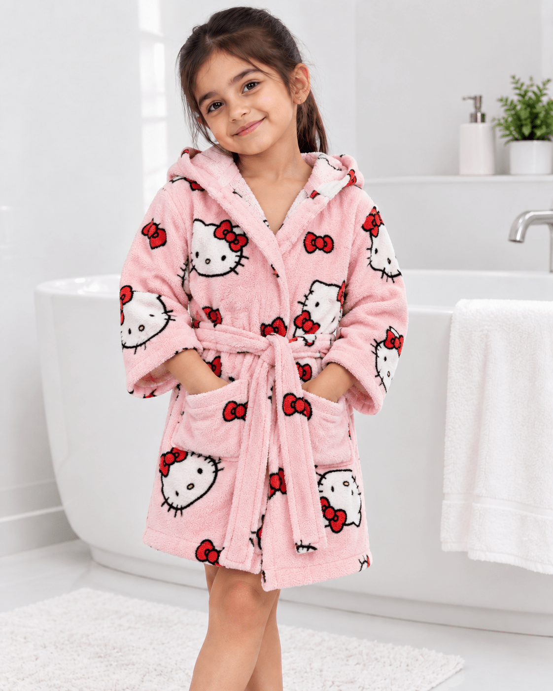 Cute Kitty Hooded Bathrobe - Toliya.co