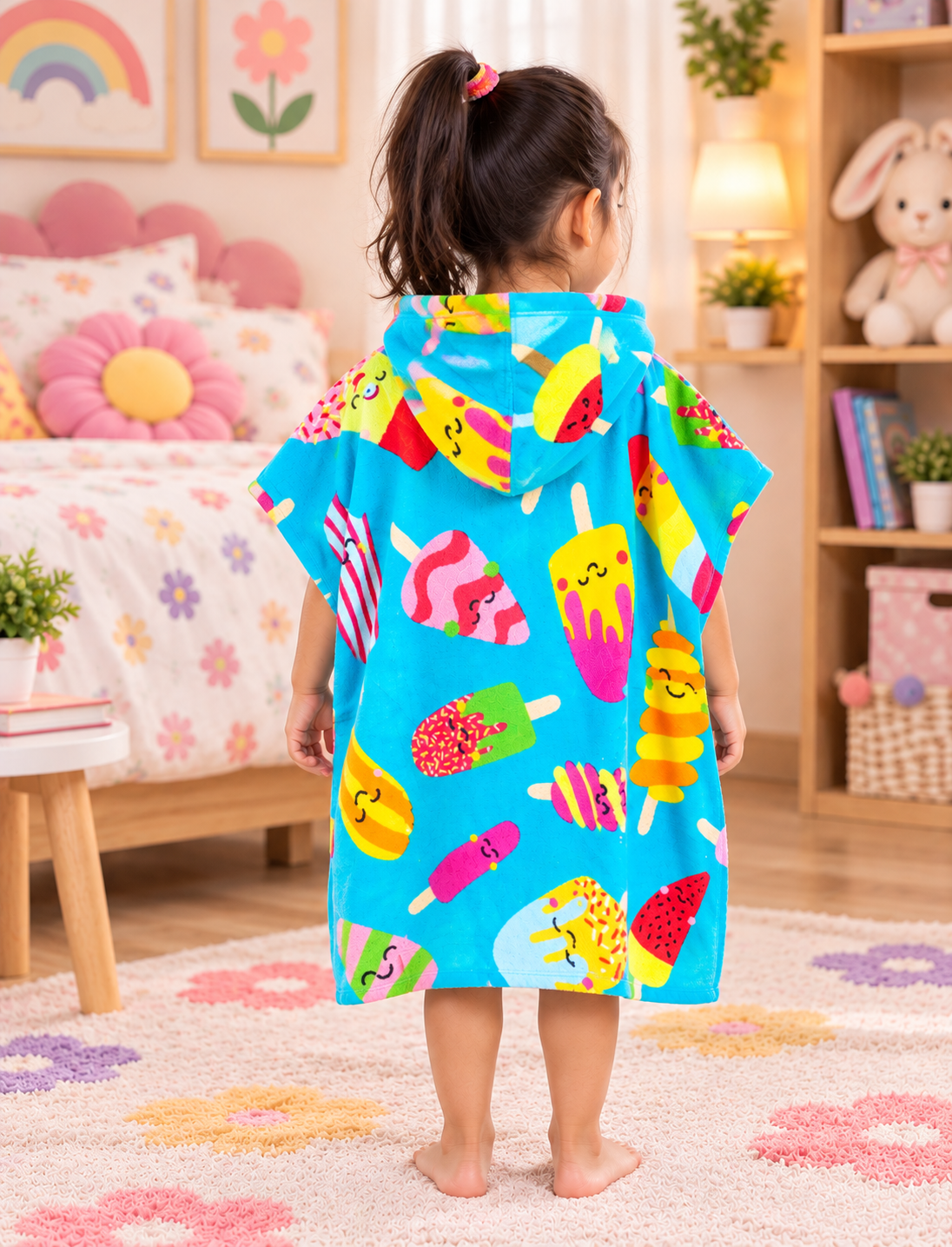 Kids Fun Popsicle Beach Poncho