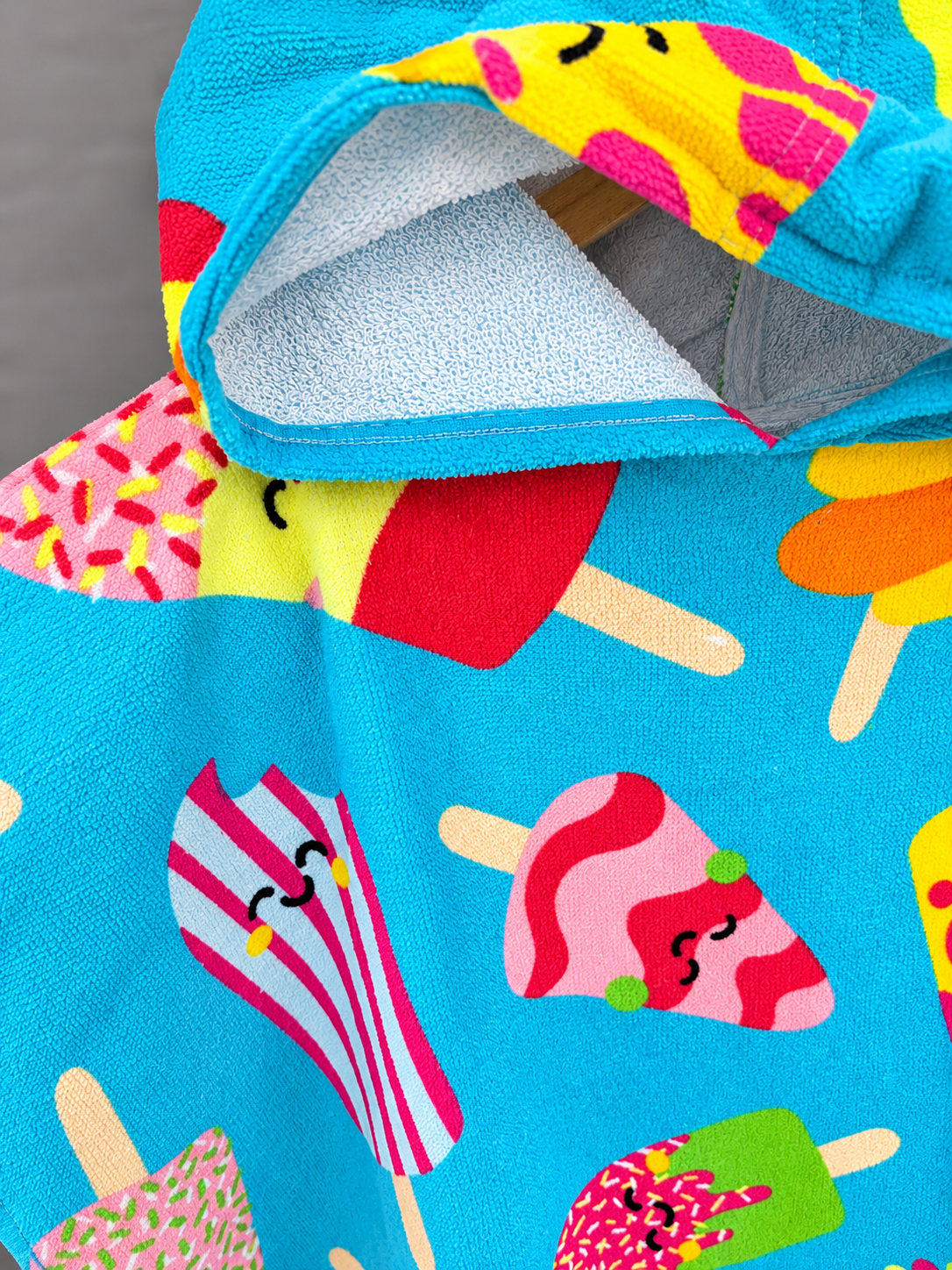 Kids Fun Popsicle Beach Poncho
