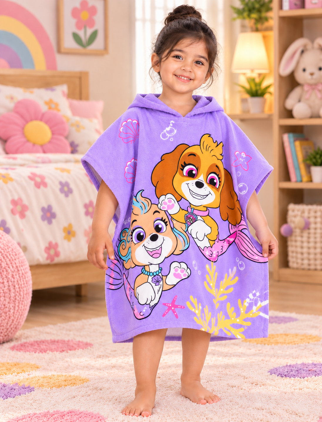 Kids Magical Mermaid Hooded Towel