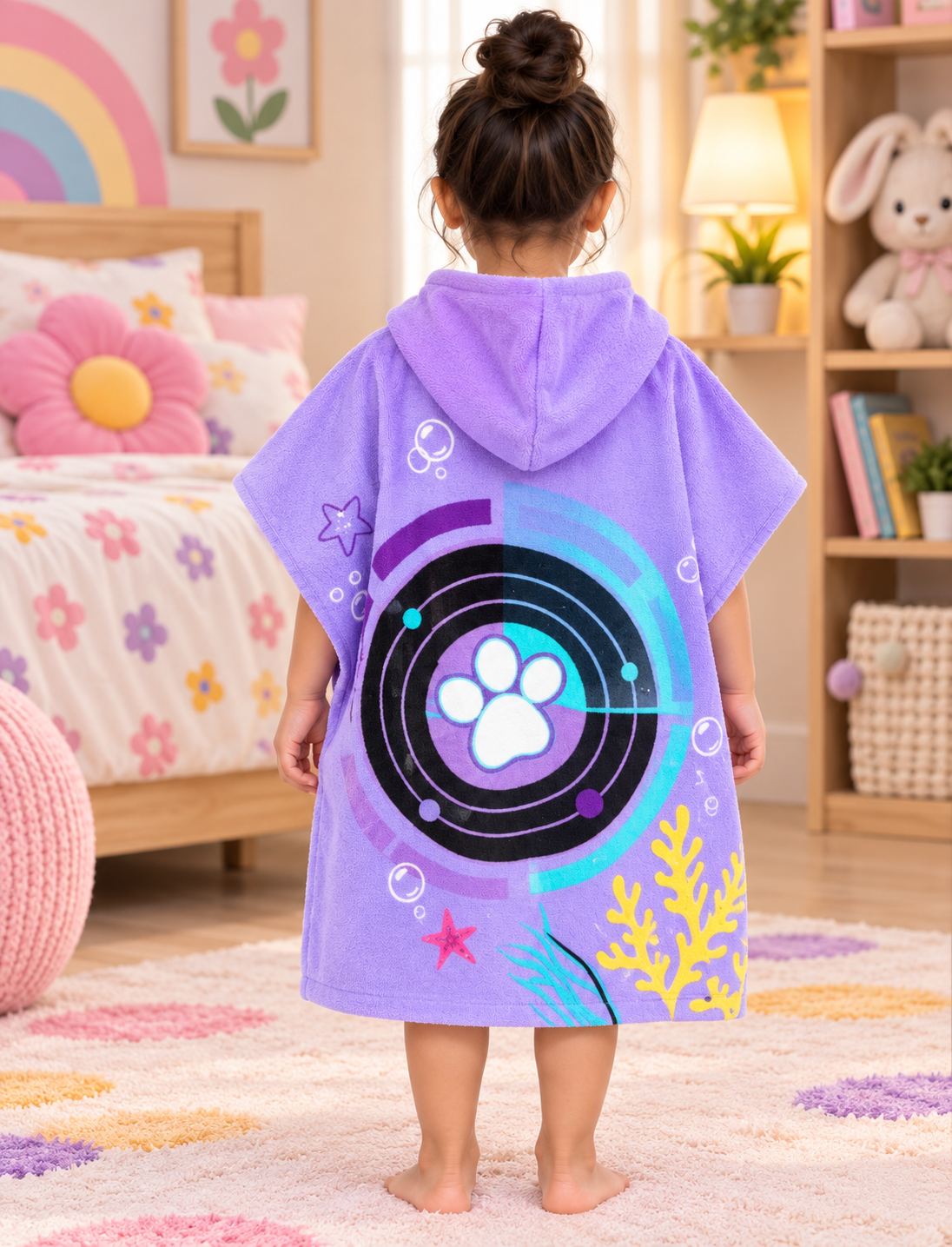 Kids Magical Mermaid Hooded Towel