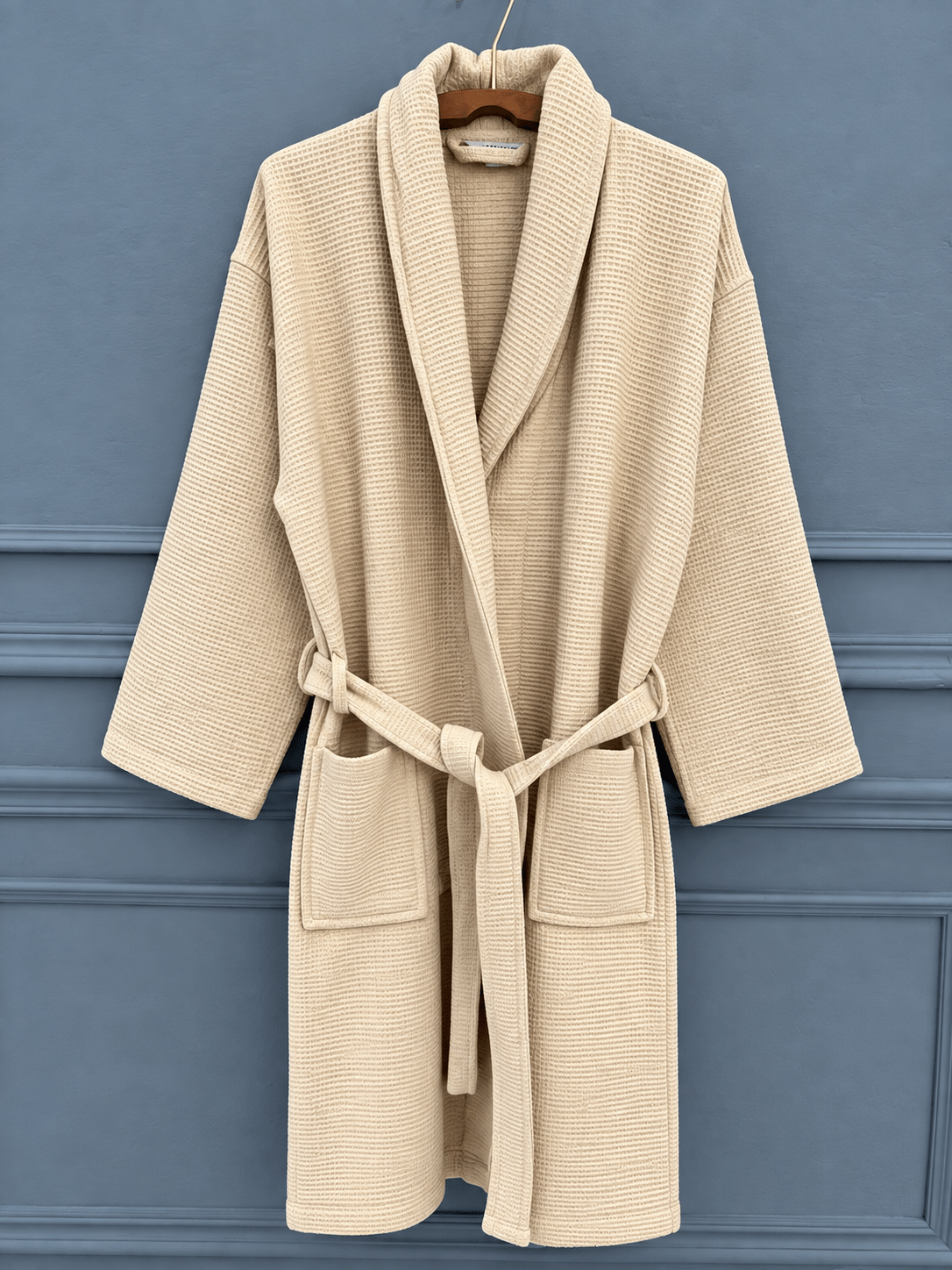 Cream Waffle Bathrobe