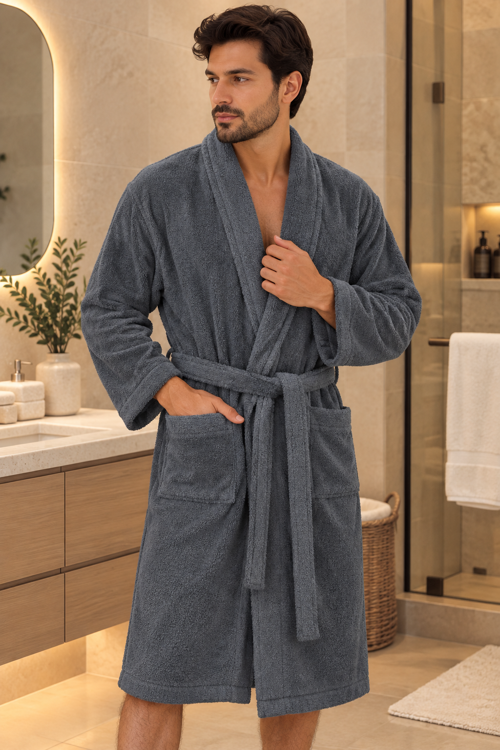Men Premium Terry Bathrobe